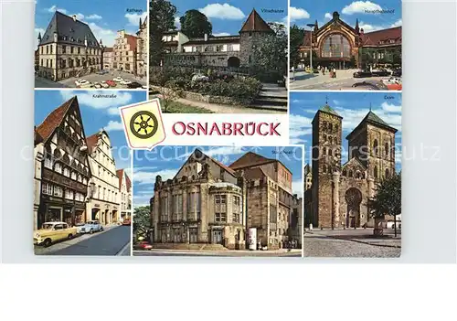 Osnabrueck Rathaus Hauptbahnhof Dom Stadttheater Kat. Osnabrueck
