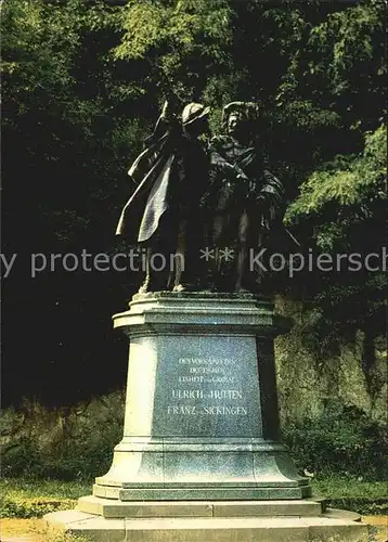 Bad Muenster Stein Ebernburg Hutten  und Sickingen Denkmal Kat. Bad Muenster am Stein Ebernburg