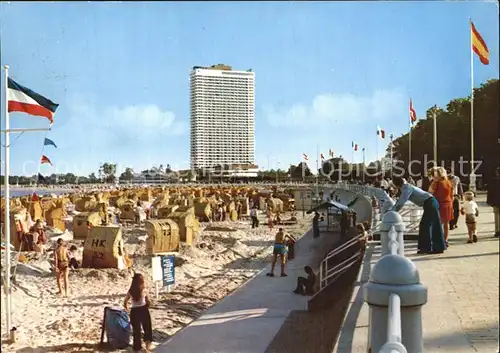 Travemuende Ostseebad Strand Promenade Hotel Maritim Kat. Luebeck