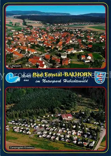 Balhorn Fliegeraufnahme Campingplatz Erzeberg Kat. Bad Emstal