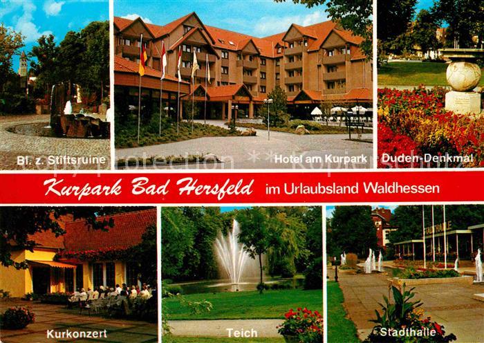 Bad Hersfeld Stiftsruine Kurkonzert Hotel am Kurpark Duden Denkmal