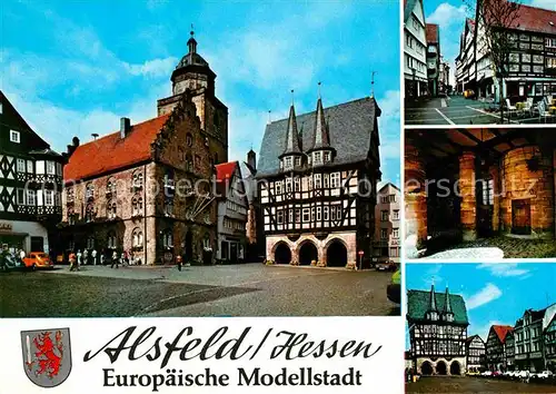 Alsfeld Rathaus Markt Fachwerkhaeuser Kat. Alsfeld