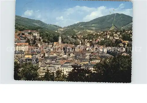 Baden Baden Gesamtansicht mit Blick auf den Merkur Kat. Baden Baden