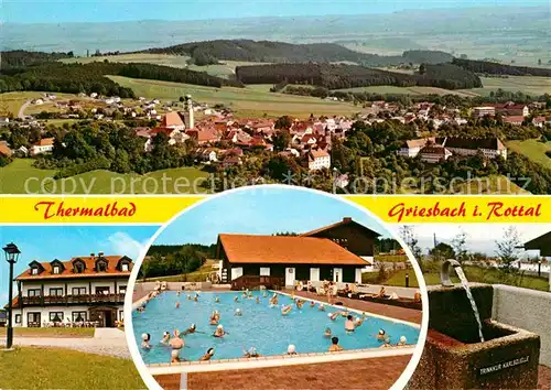 Griesbach Bad Gesamtansicht Brunnen Schwimmbad  Kat. Bad Griesbach i.Rottal