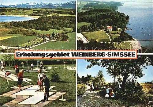 Weinberg Simssee Mini Golf Fliegeraufnahme Kat. Stephanskirchen