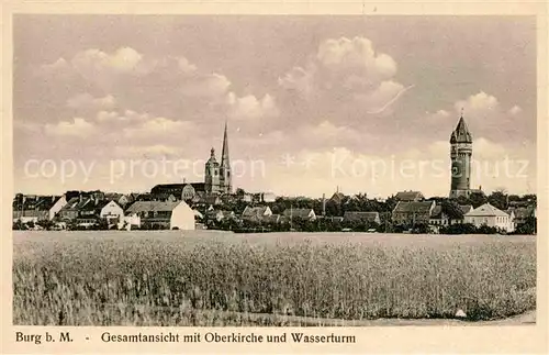 Burg Magdeburg Oberkirche Wasserturm Kat. Burg