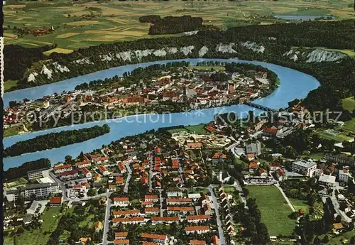 Wasserburg Inn Fliegeraufnahme Kat. Wasserburg a.Inn