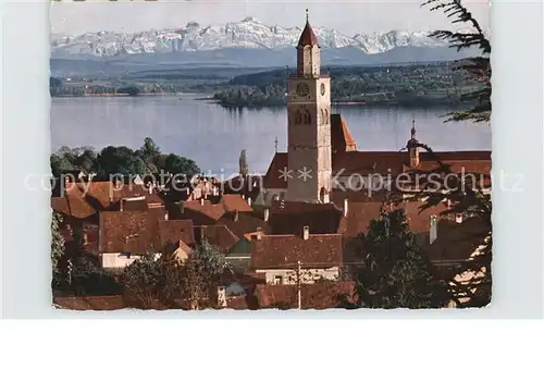 ueberlingen Bodensee Blick auf die Saentisgruppe Kat. ueberlingen