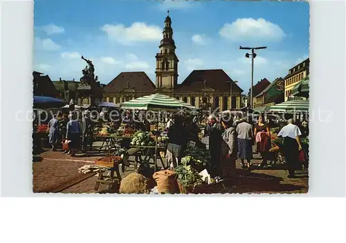 Mannheim Altes Rathaus und Markt Kat. Mannheim
