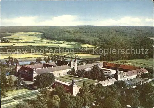 Corvey Fliegeraufnahme Schloss und ehemalige Reichsabtei Kat. Hoexter
