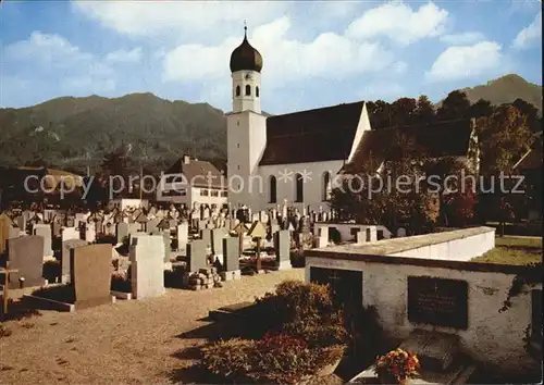 Kochel See Kath Pfarrkirche St Michael Friedhof Pfarrhaus Jugendheim Kat. Kochel a.See