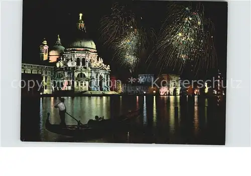 Venezia Venedig Kirche Della Salute bei Nacht Kat. 