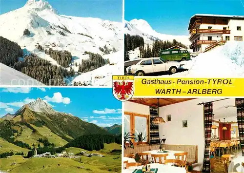Warth Vorarlberg Gasthaus Pension Tyrol Kat. Warth