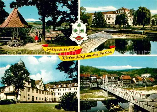 Rotenburg Fulda Bruecke Pavillon Teilansicht  Kat. Rotenburg a.d. Fulda