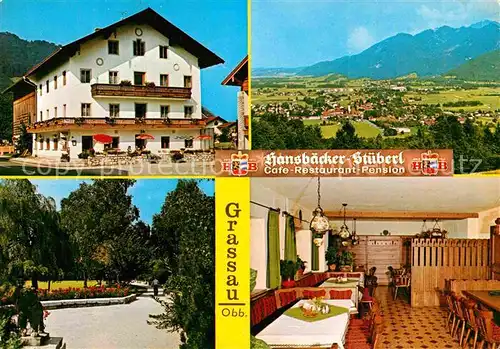 Grassau Chiemgau Cafe Pension Restaurant Hansbaecker Stueberl Kat. Grassau