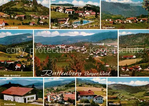 Rattenberg Niederbayern Gesamtansicht Neurandsberg Wies Kreuzhaus Gneissen Engelsdorf Wies Kat. Rattenberg