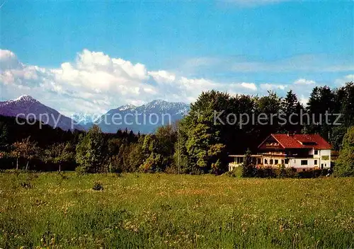 Bad Heilbrunn Kurheim Waldrast mit Blick auf die Alpen Kat. Bad Heilbrunn