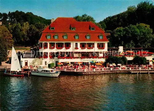 Starnbergersee Strand Hotel Terrassen Cafe Schloss Berg Kat. Starnberg