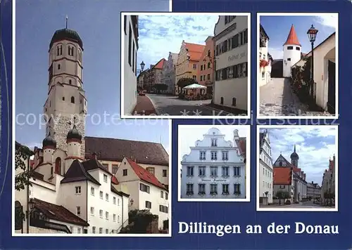 Dillingen Donau Kirche Untere Apotheke Strassenpartien Kat. Dillingen a.d.Donau