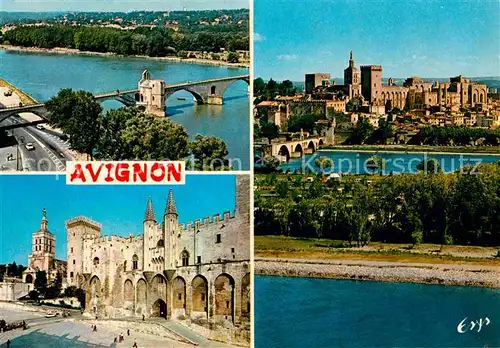 Avignon Vaucluse Pont Saint Benezet Palais des Papes Notre Dame des Doms Kat. Avignon