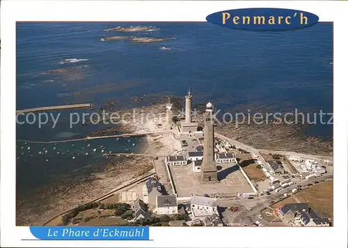 Penmarch Fliegeraufnahme Le Phare d`Eckmuehl Kat. Penmarch