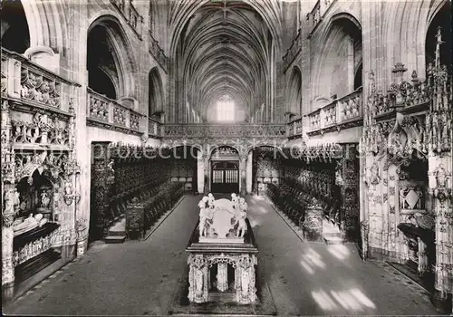 Bourg en Bresse Eglise de Brou Le Choeur et la Nef Kat. Bourg en Bresse