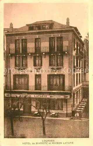 Lourdes Hautes Pyrenees Hotel de Biarritz Maison Latapie Kat. Lourdes