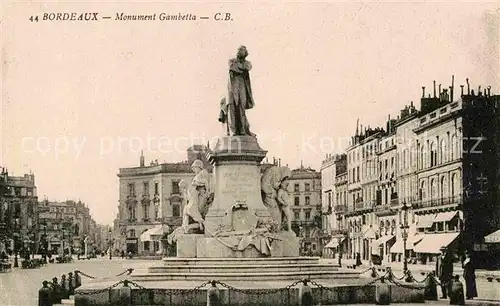 Bordeaux Denkmal Gambetta Kat. Bordeaux