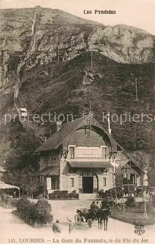 Lourdes Hautes Pyrenees Bahnstation Kat. Lourdes