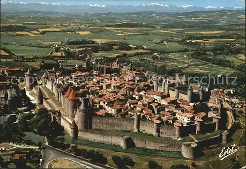 Carcassonne Fliegeraufnahme Burg Kat. Carcassonne