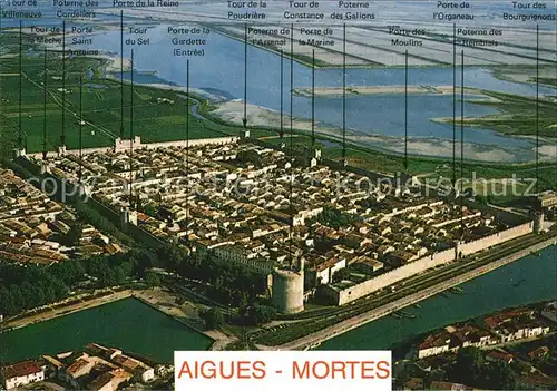 Aigues Mortes Gard Fliegeraufnahme Festung Kat. Aigues Mortes