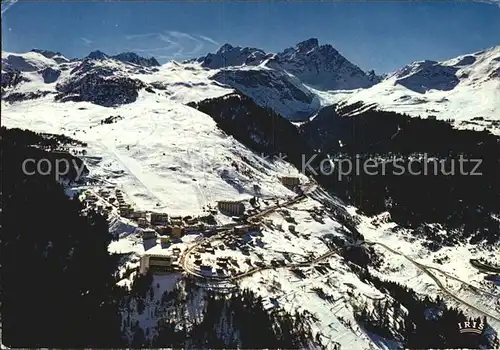 Courchevel Fliegeraufnahme Skigebiet Kat. Saint Bon Tarentaise