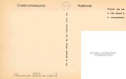 Dijon Cote d Or L Hospital Et Le Pont de L Ouche Kat. Dijon
