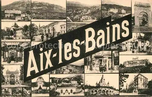 Aix les Bains Teilansicht Triumpfbogen Kirche Schloss  Kat. Aix les Bains