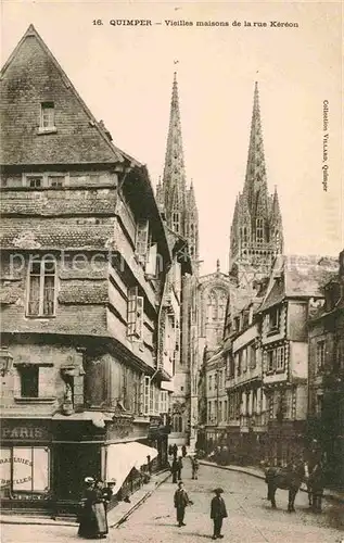 Quimper Vieilles maisons de la rue Kereon Kat. Quimper