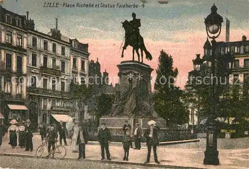 Lille Nord Place Richebe Statue Faidherbe Kat. Lille