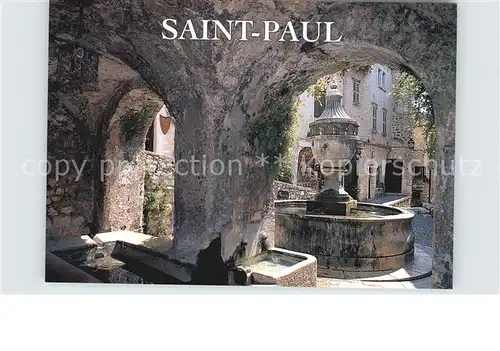 Saint Paul Alpes Maritimes Brunnen Kat. Saint Paul