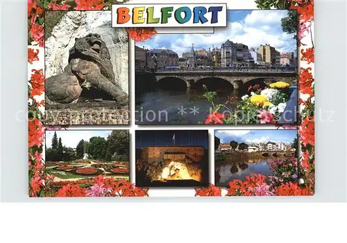 Belfort Alsace Bruecke Loewe Par Burg  Kat. Belfort