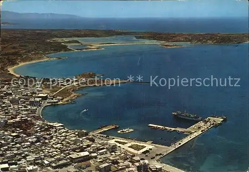 Naxos Fliegeraufnahme mit Hafen Kat. Naxos