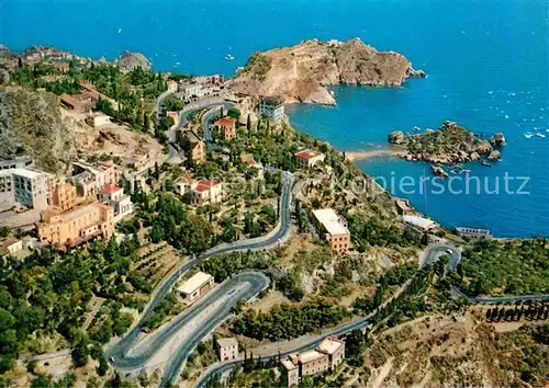 Taormina Sizilien Isola Bella Fliegeraufnahme Kat. 