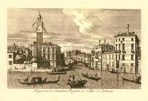 Venezia Venedig Ingressus in Canalem Regium ex  Kat. 