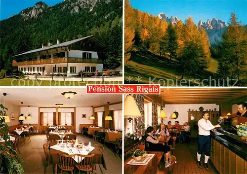 Villnoess Zans Pension Sass Rigais Kat. Bozen Suedtirol