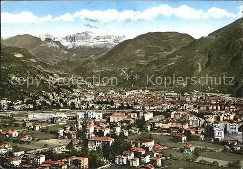 Bozen Suedtirol Panorama gegen den Rosengarten Dolomiten Kat. Bozen Suedtirol