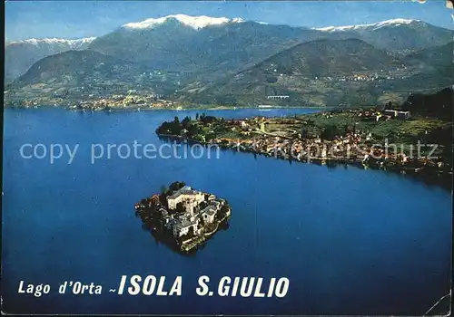 Isola San Giulio Fliegeraufnahme Kat. Italien