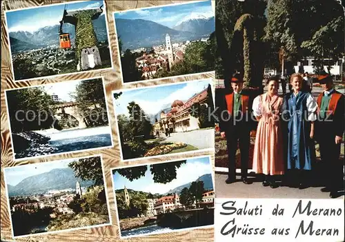 Merano Suedtirol mit Tracht Kat. Merano