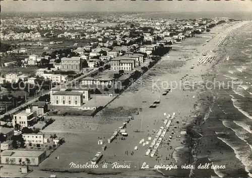 Marebello Rimini La spiaggia vista dall aereo Strand Kat. Rimini