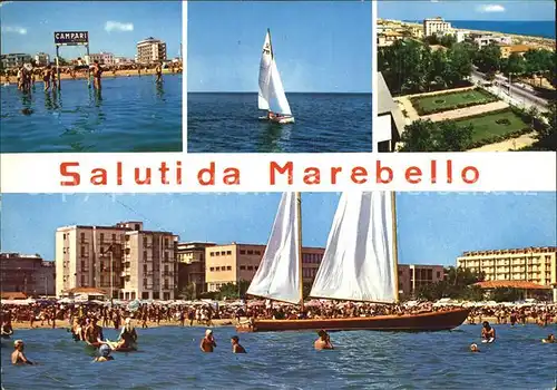 Marebello Rimini Park Strand Segelboot  Kat. Rimini