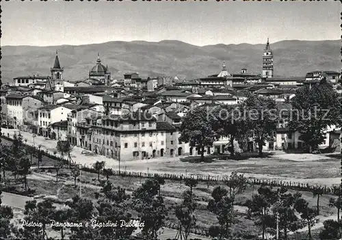 Pistoia Gesamtansicht mit Stadtgarten Kat. Italien