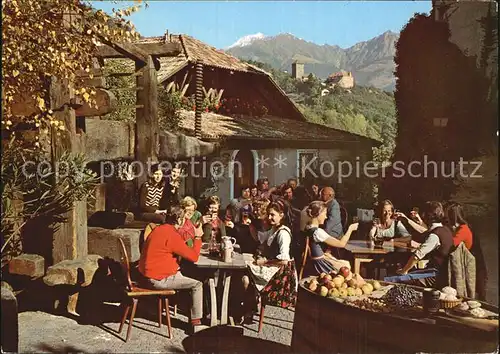 Merano Suedtirol Schloss Thrunstein Restaurant Kat. Merano