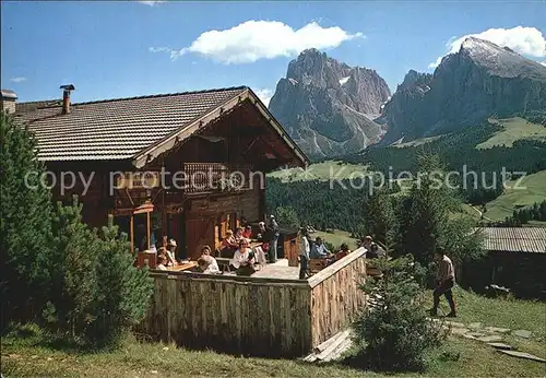 Seiser Alm Skihuette Rauch Kat. Seis am Schlern Kastelruth Suedtirol